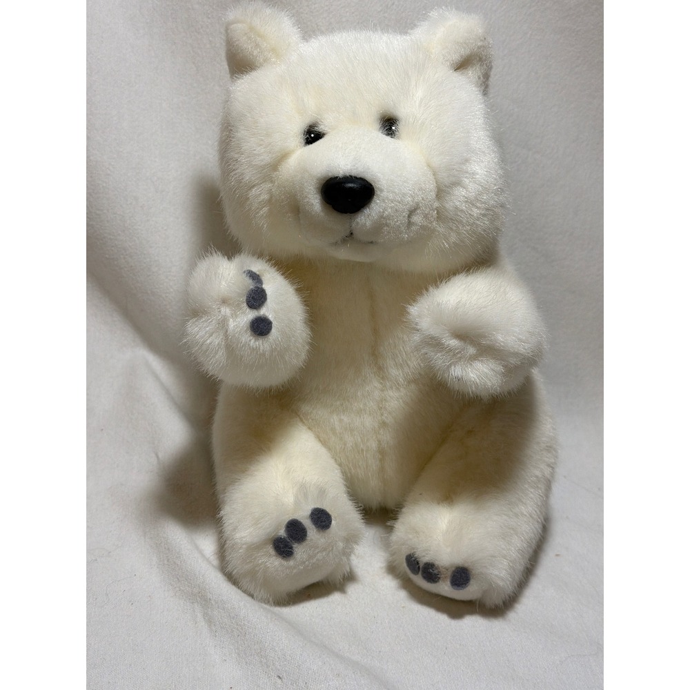 International Bon Ton Toys Paul Stickland Polar Bear Plush White Stuffed Animal